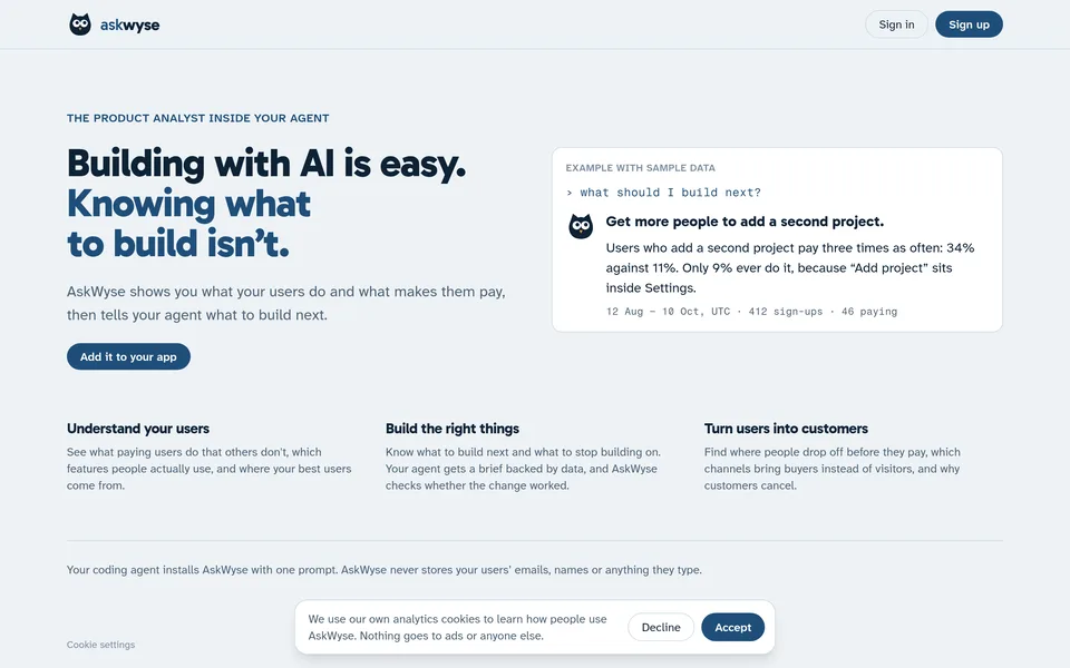 AskWyse website preview