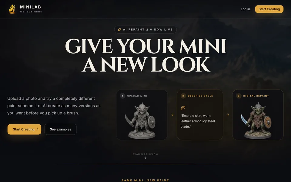 MiniLab website preview
